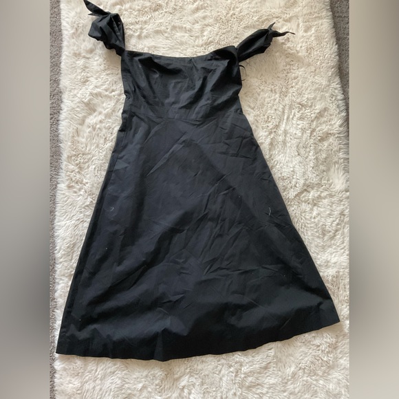 Ann taylor smocked back off shoulder midi dress - Picture 4 of 9